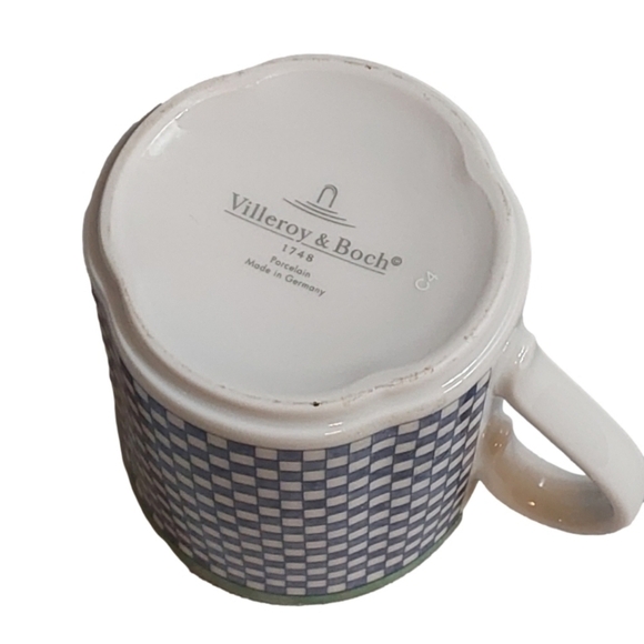 VILLEROY & BOCH 1748 PORCELAIN MADE IN GERMANY CASTELL MUG WHITE/ BLUE/ GREEN - Picture 5 of 5